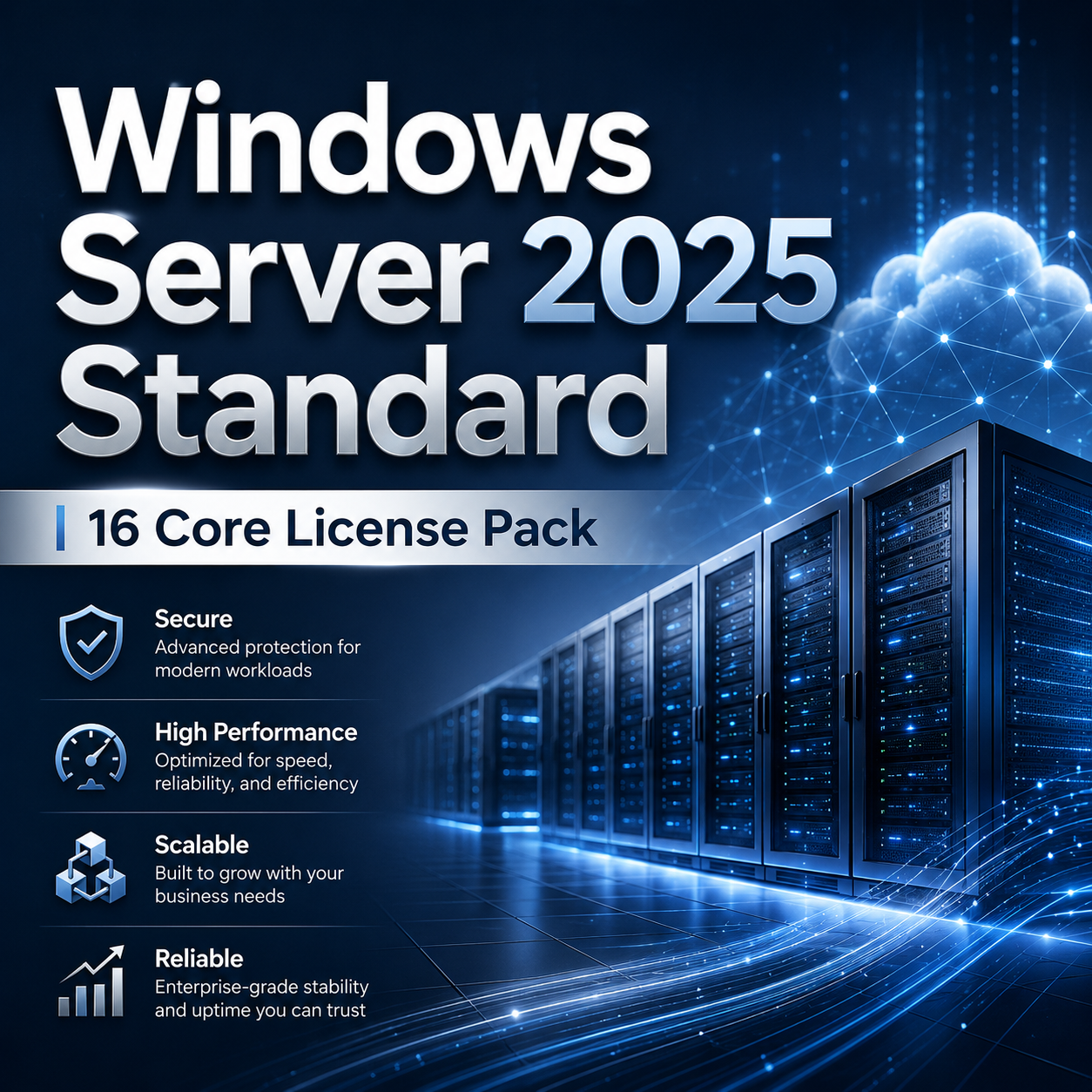 Windows Server 2025 Standard - 16 Core License Pack