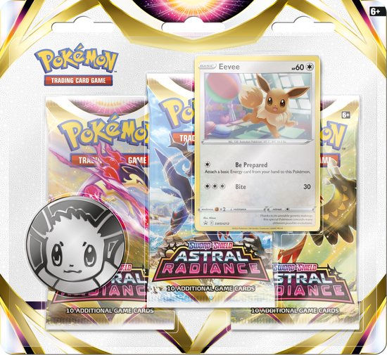 Pokémon Sword & Shield Astral Radiance 3 BoosterBlister - Eevee