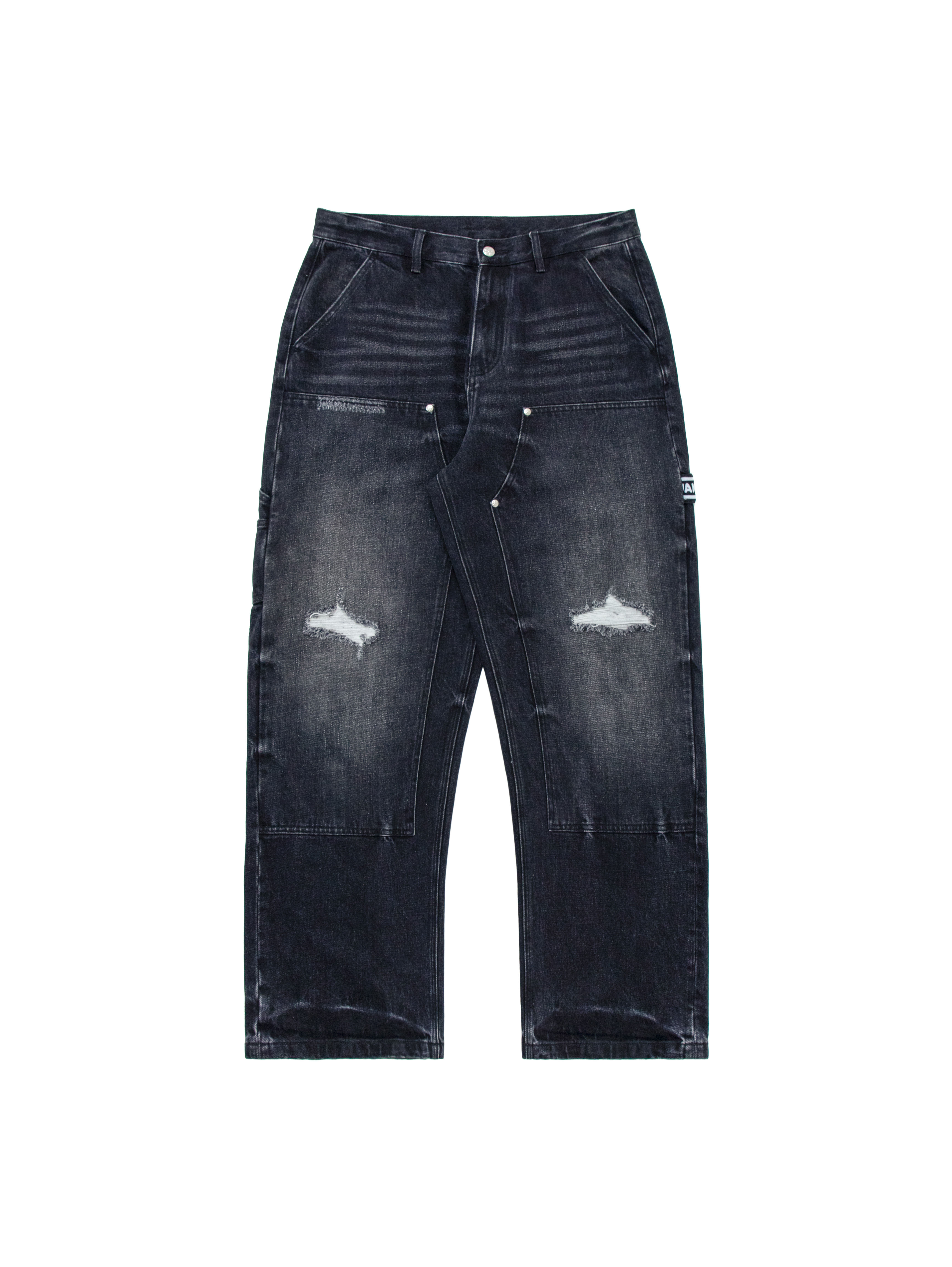 Washed Double Knee Pants