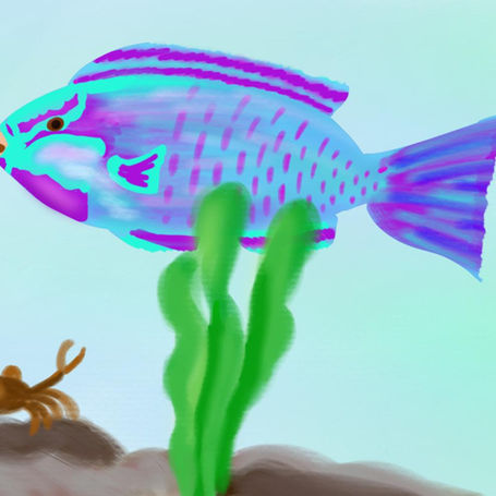 Le crabe et le perroquet