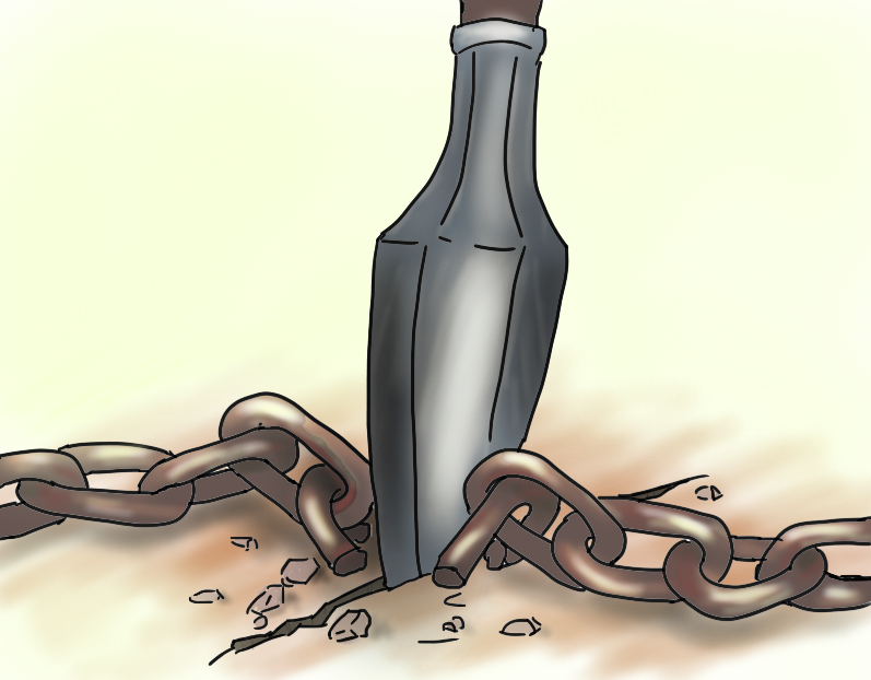 Chaine brisée en dessin