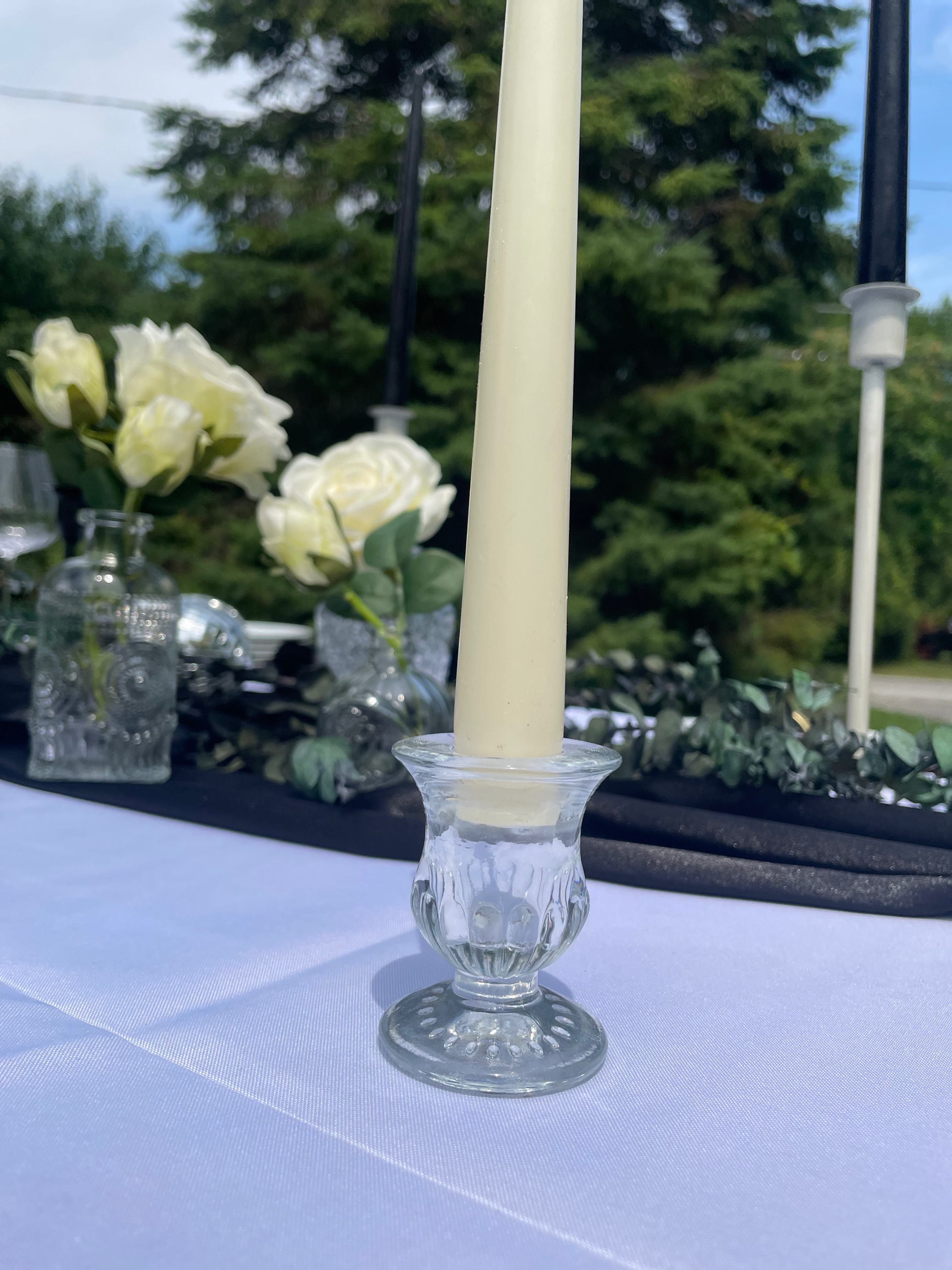 Glass Candle Stick Holders
