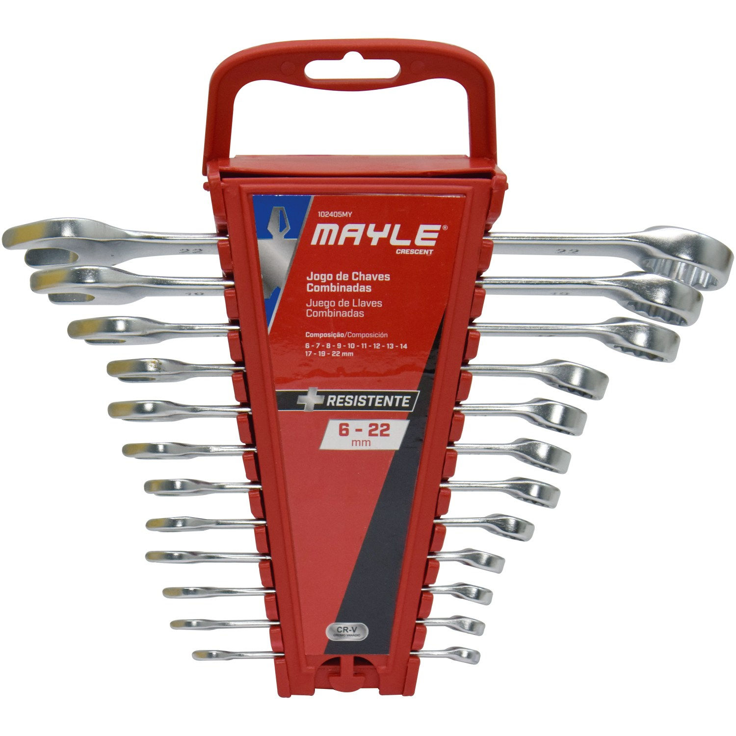 JOGO DE CHAVE COMBINADA 6 A 22MM 12 PEÇAS MAYLE
