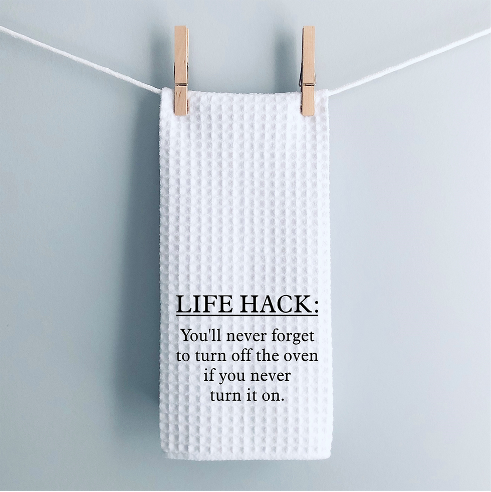 Kitchen Towel Funny Kitchen Decor Kitchen Humor Gift Cooking Gift Baking Gift Gift for Baker Gift for Cook Flour Sack Towel M