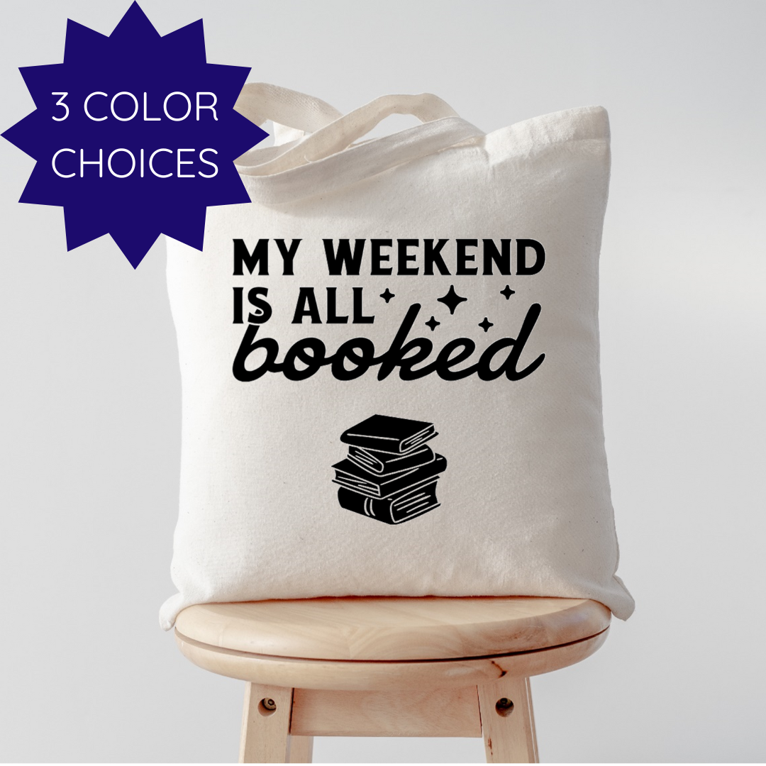 Book Lover Tote Bag Bookish Accessory Reading Gift Eco Friendly Cotton Canvas Bibliophile Literary Wordplay Book Club Library