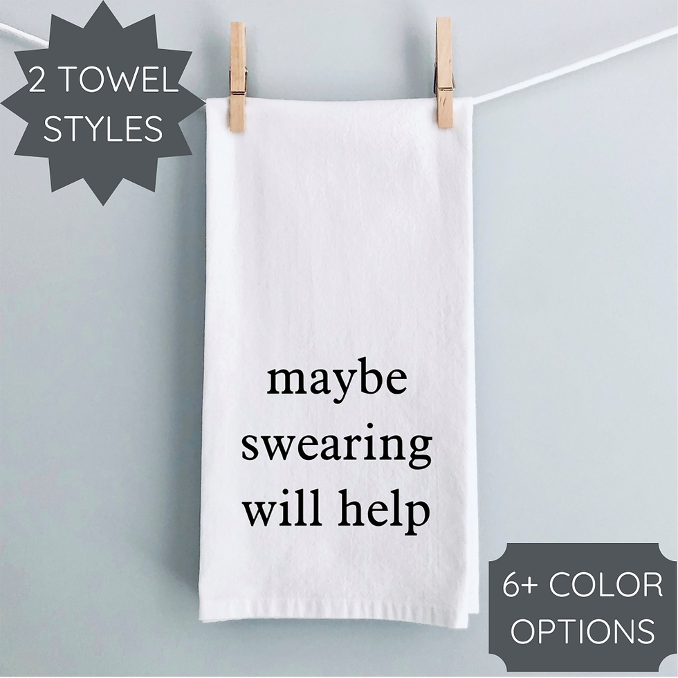 Thumbnail: Funny Kitchen Towel Swearing Will Help Kitchen Decor Mothers Day Gift Housewarming Gift Funny Gift Kitchen Gift Gift for Mom