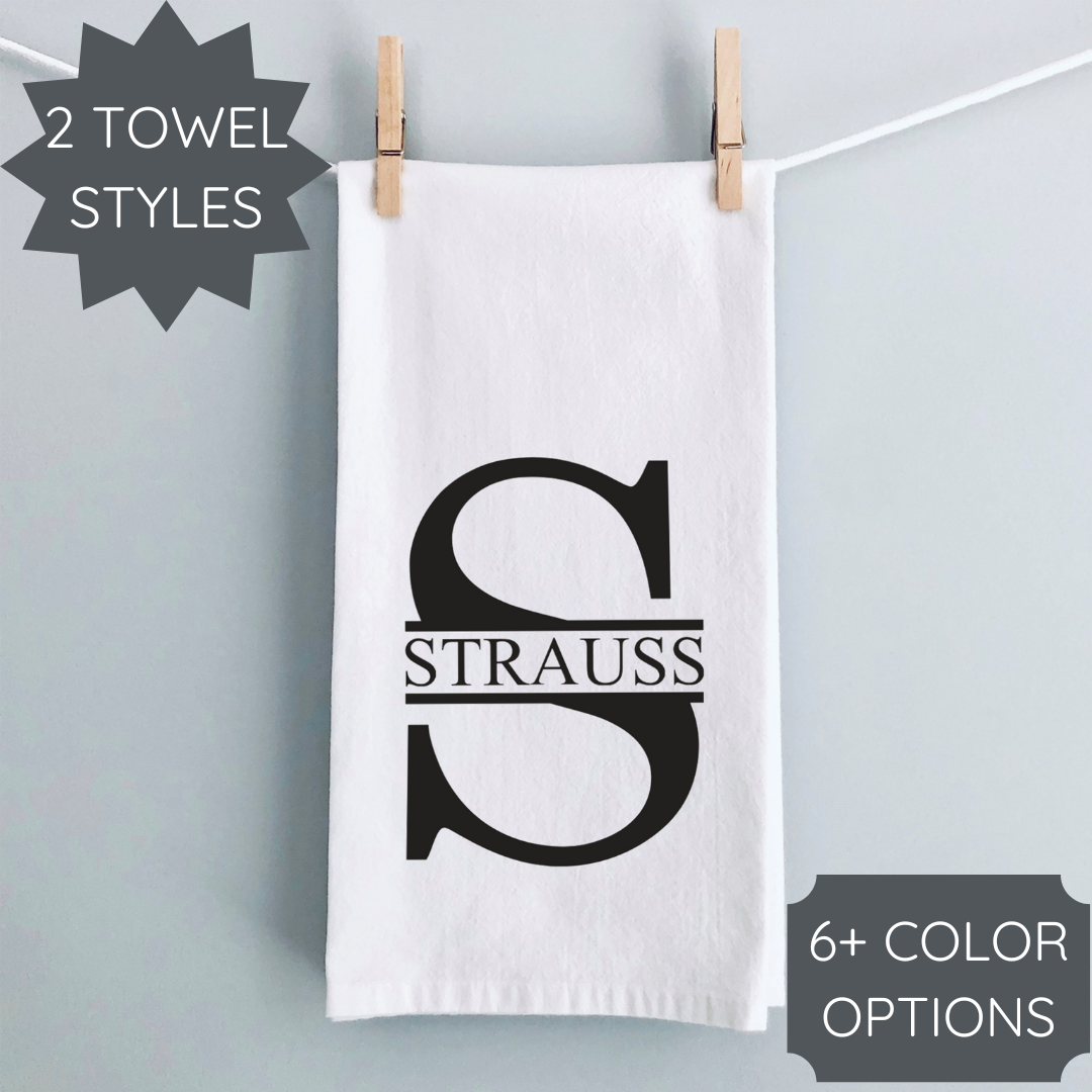 Personalized Monogram Kitchen Towel