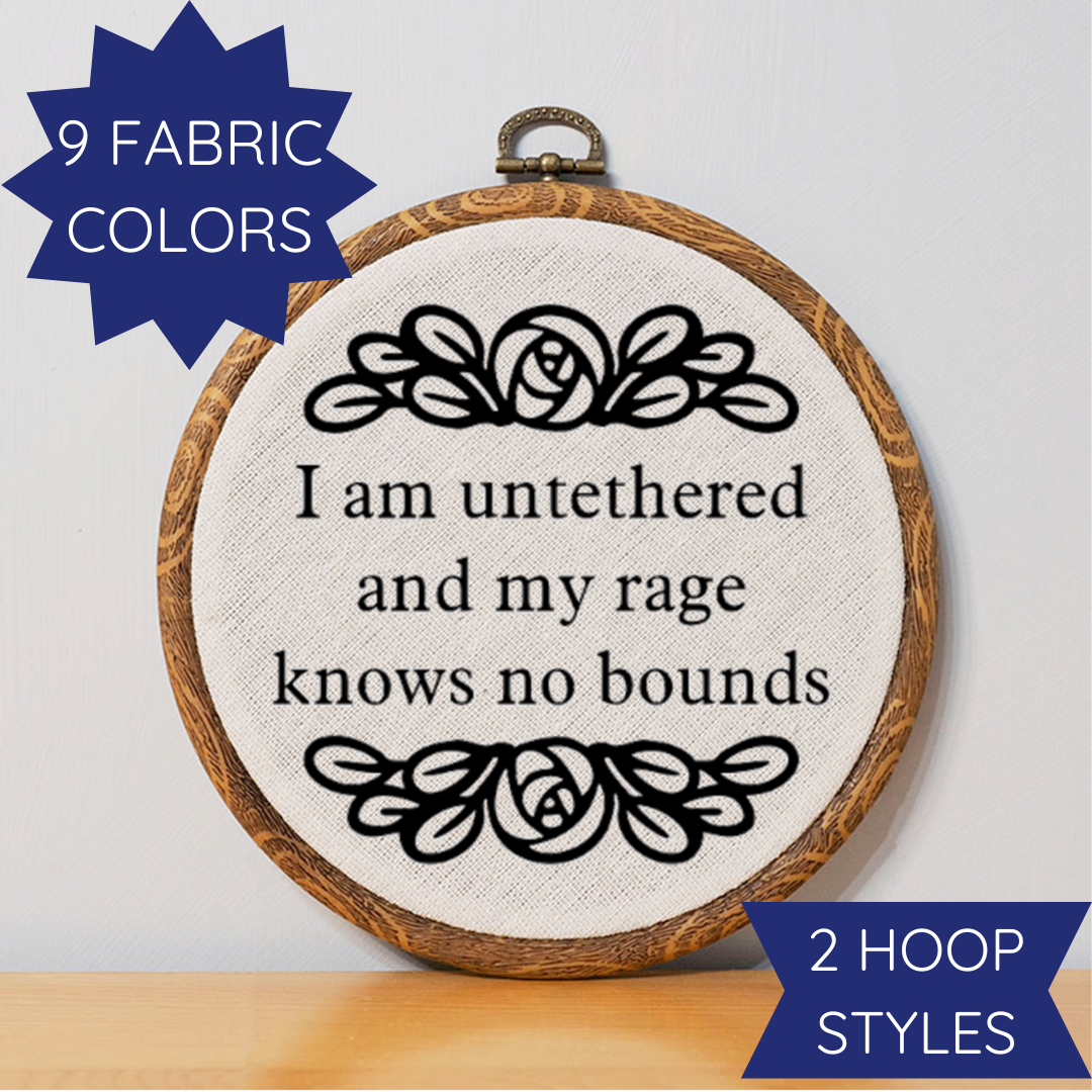 Funny Motivational Faux Embroidery