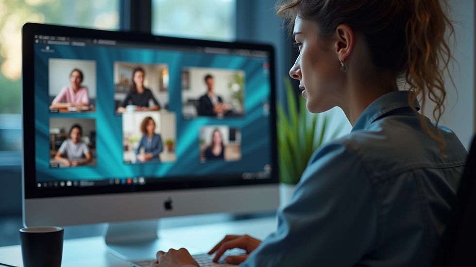 Close-up view of a virtual art discussion panel on a computer screen