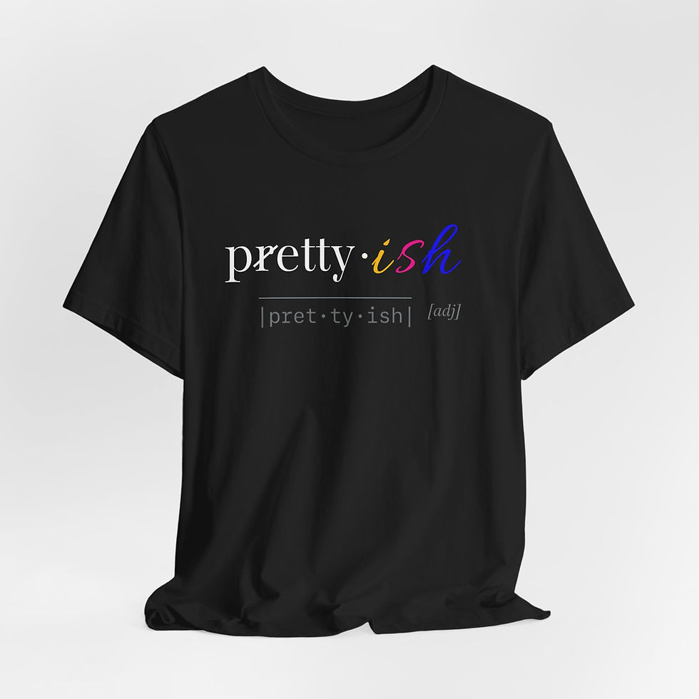 Thumbnail: Black Pretty and Petty ish T-Shirt with graphic text