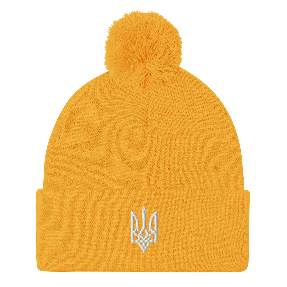 Thumbnail: Tryzub Pom-Pom Beanie
