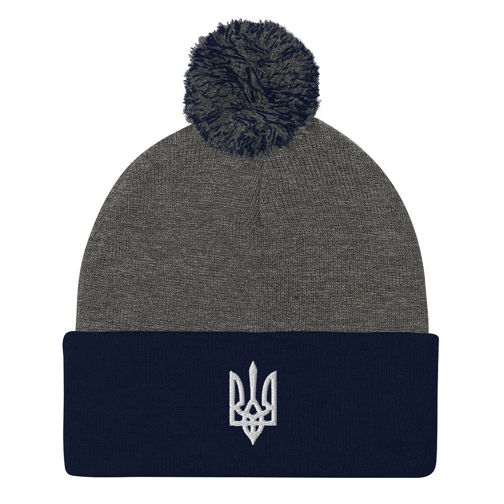 Thumbnail: Tryzub Pom-Pom Beanie
