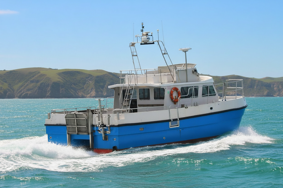Wavedancer Blyth marine Motor Cat at sea