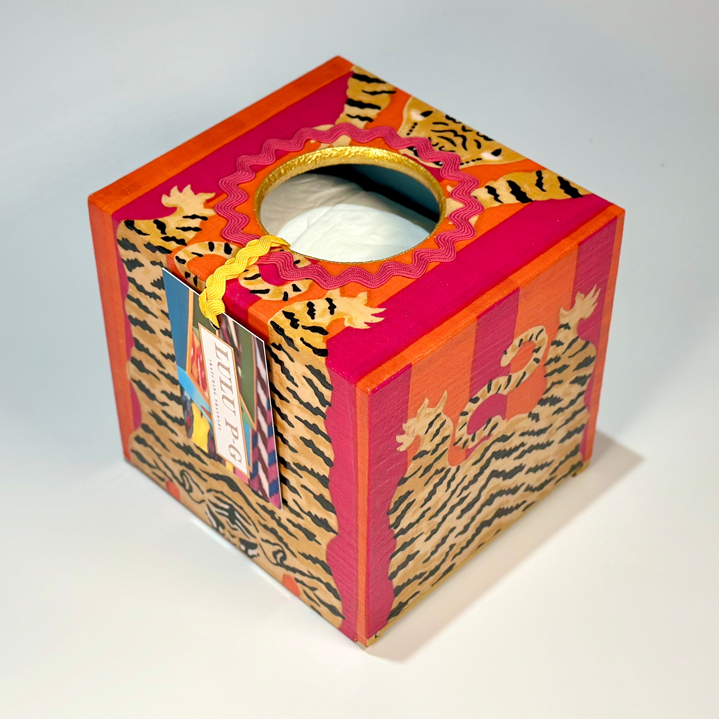 Orange 'Easy Tiger' Tissue Box