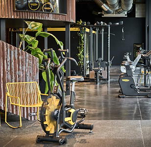 The airbike in the fitness