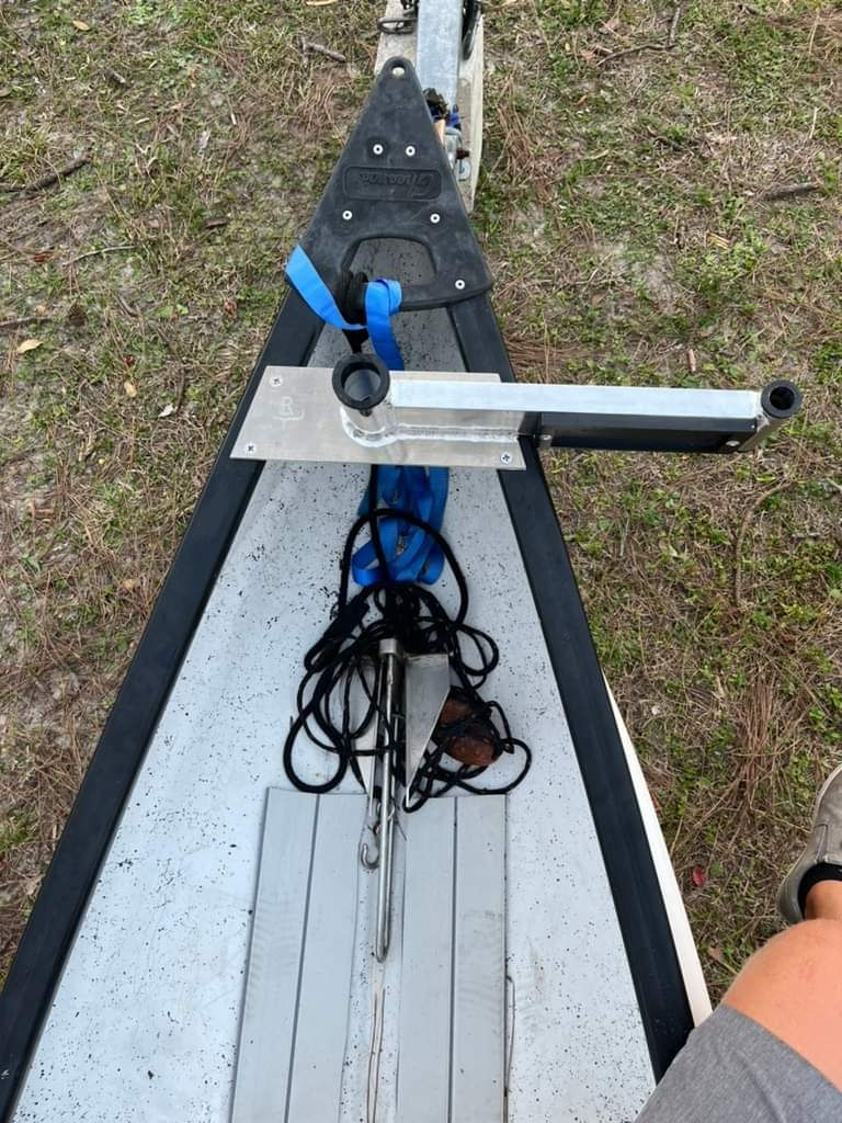 3 in 1 Gheenoe Trolling Motor Mount, Pin Anchor, Rod Holder LRC.