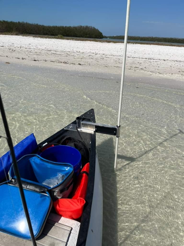 Thumbnail: 3 in 1 Gheenoe Trolling Motor Mount, Pin Anchor, Rod Holder