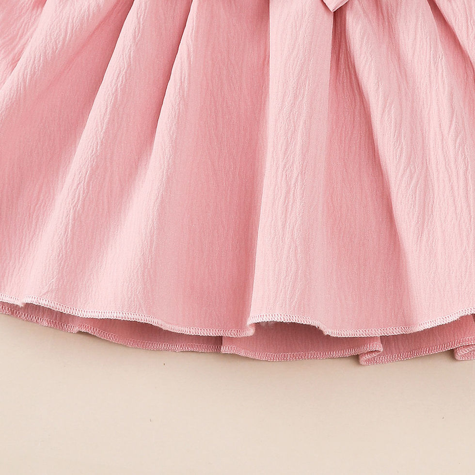 Miniatura: Baby girl Autumn Dress Ruffled Edges and Bow, Long sleeved Dress+Headband for 0-