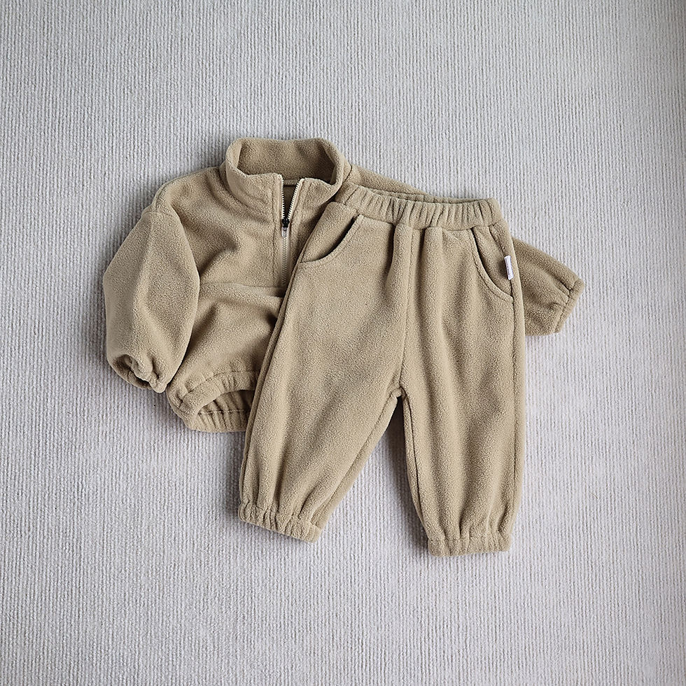 Miniatura: MILANCEL New Autumn Baby Sports Suit Toddler Fleece Solid Color Hoodies Suit Inf