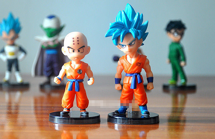 Miniatura: 6 unids/set Goku-Gohan-krilin-Piccolo-Vegeta-Roshi
