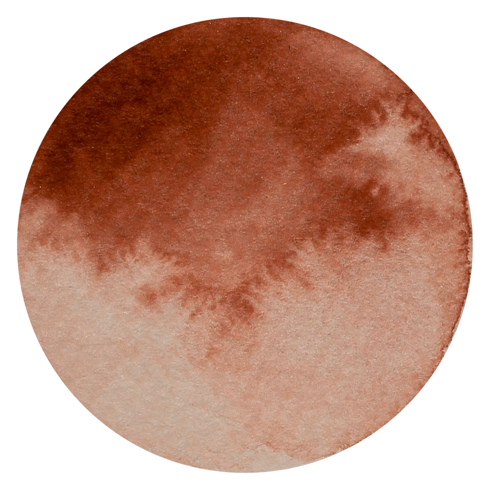 Red Iron Oxide handmade watercolour swatch