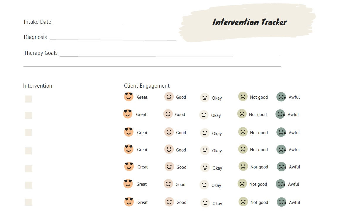 Therapy Intervention Tracker