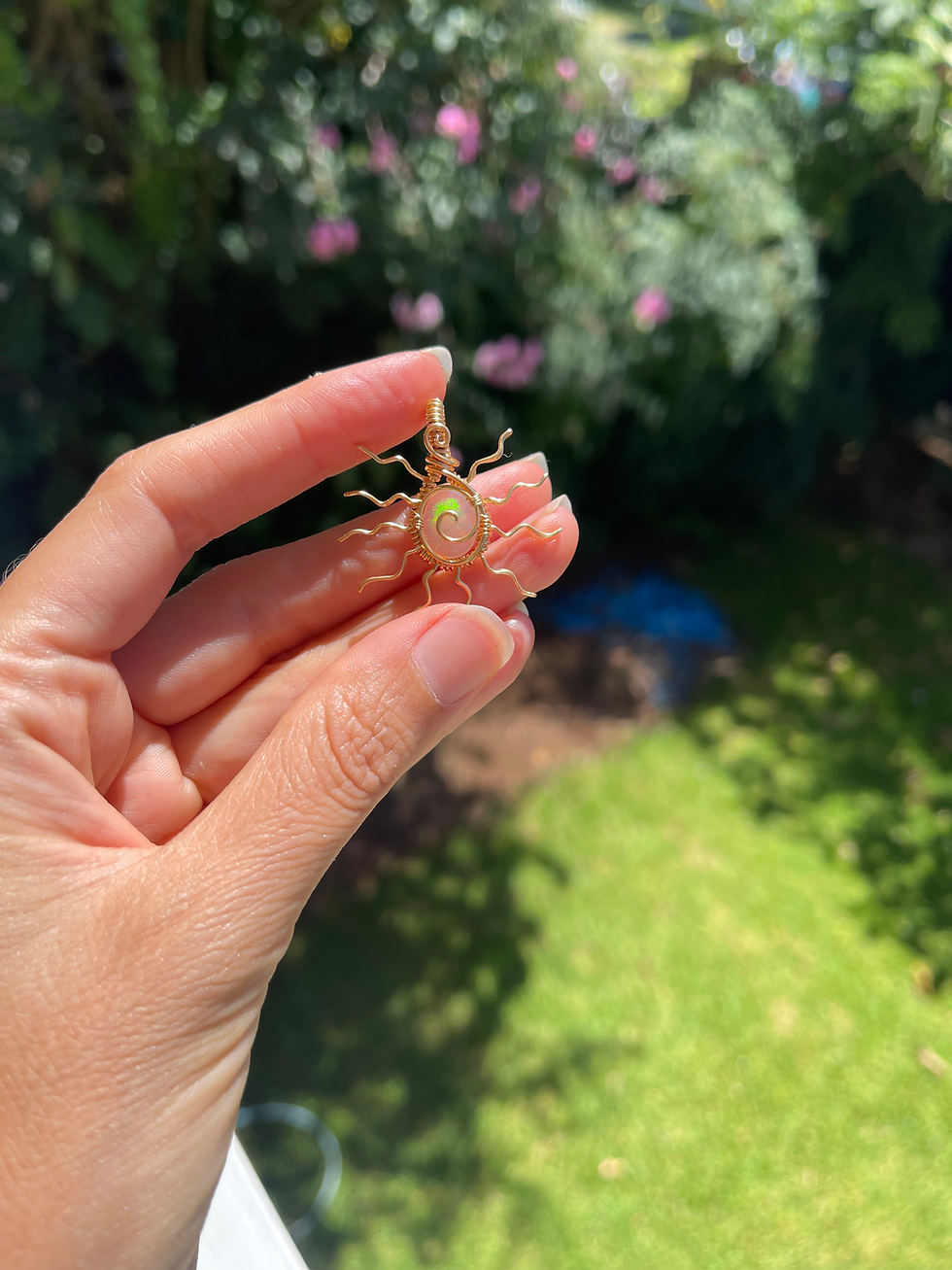 Thumbnail: (V-day sale) Sunwrap- polished opal charm 