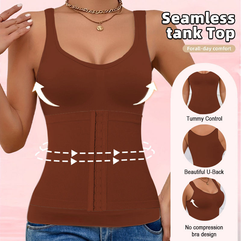 Thumbnail: Women's 3-in-1 Tank Top Seamless Vest with Adjustable Support Summer Cami UK