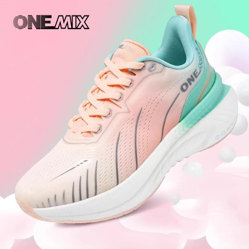 ONEMIX Women's Cushioned Running Trainers – Breathable Sports Shoes