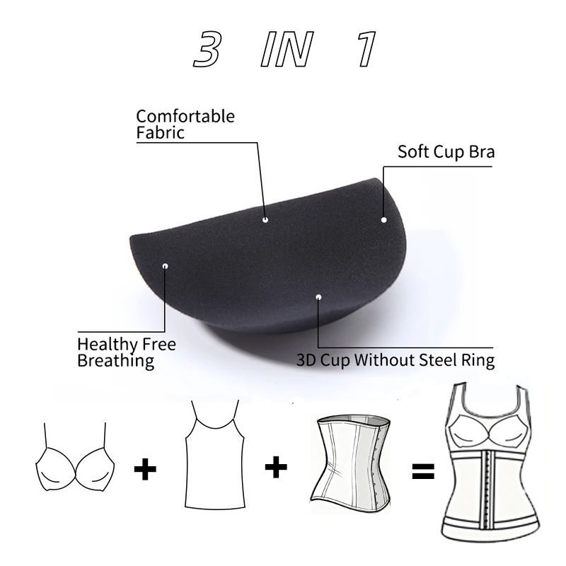 Thumbnail: Women's 3-in-1 Tank Top Seamless Vest with Adjustable Support Summer Cami UK