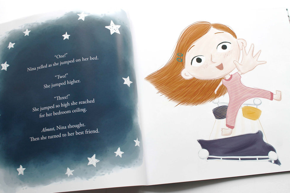 Pages of the picture book No Gifts, Nina!