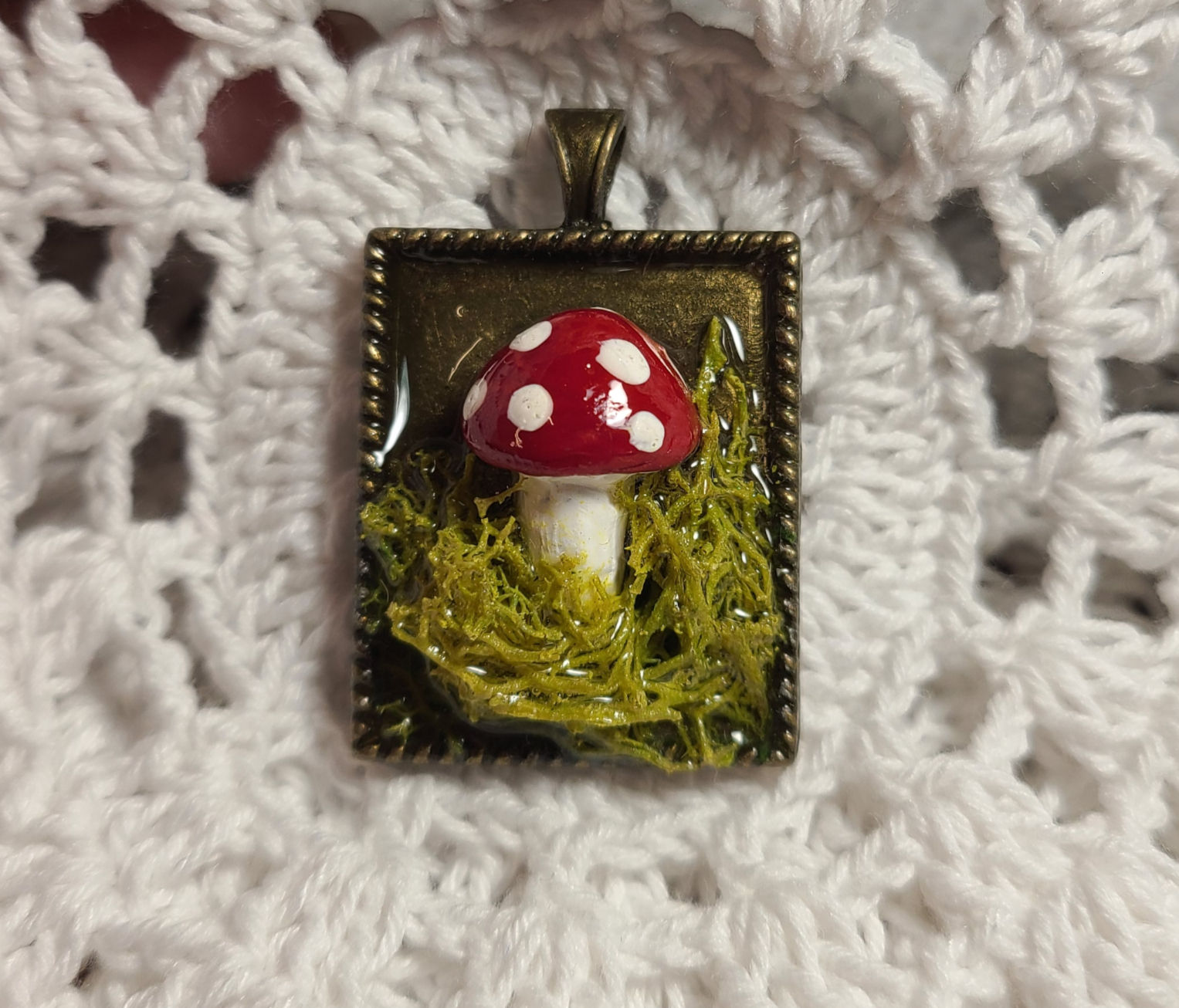 Cottagecore Mushroom Pendant
