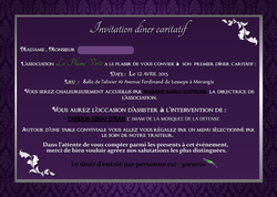 Carte d'invitation la plume verte