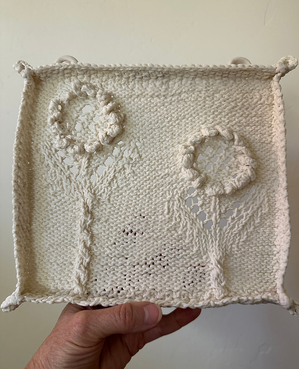 Thumbnail: Two Daisies with Porcelain Sprigs (optional stand sold separately)