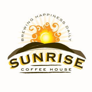 Sunrise coffee house logo design