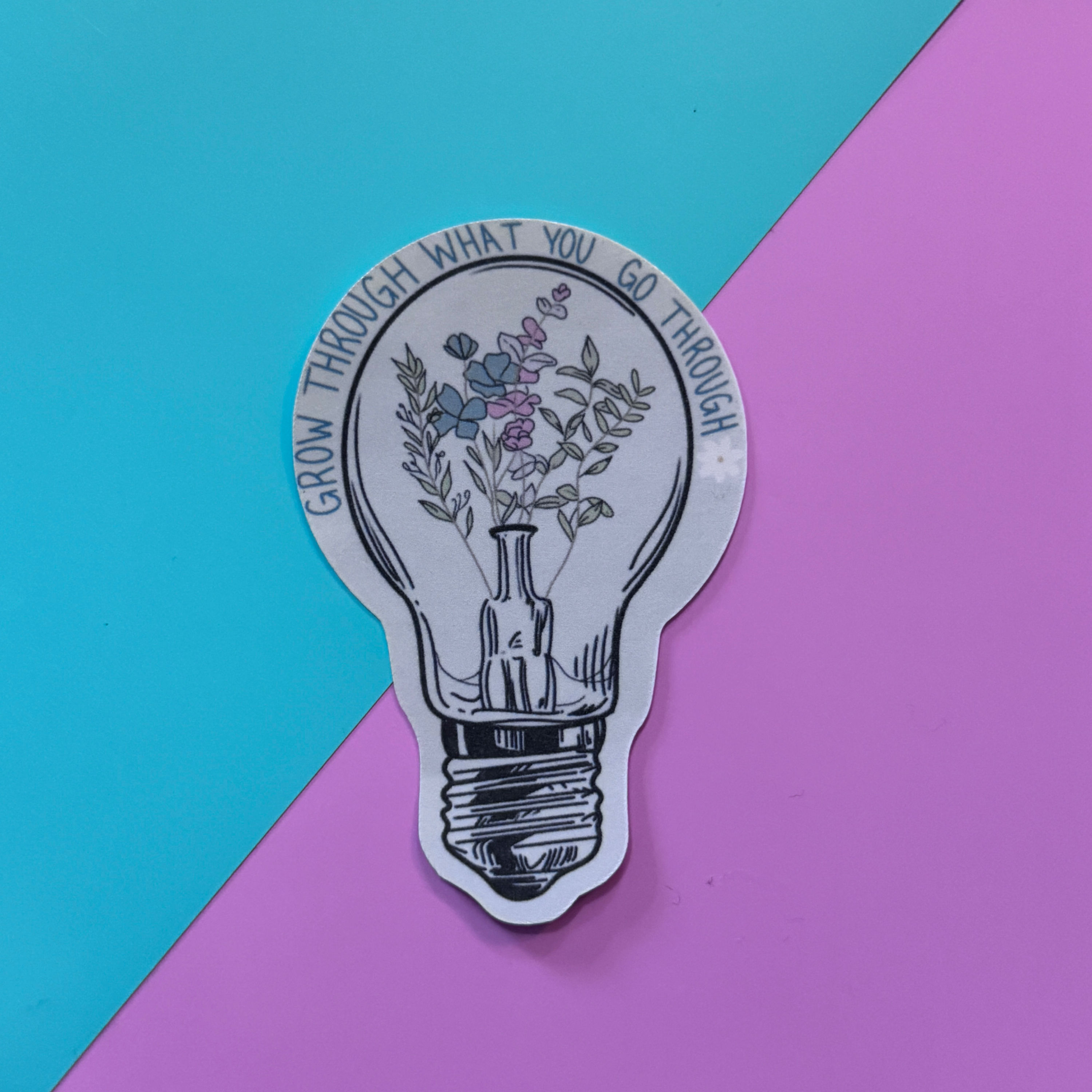 Grow Through Lightbulb Sticker