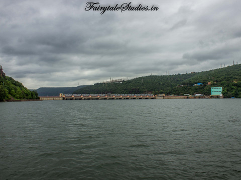 Srisailam dam seen from from ferry. The bridge mentioned earlier in the blog is on other side of the dam