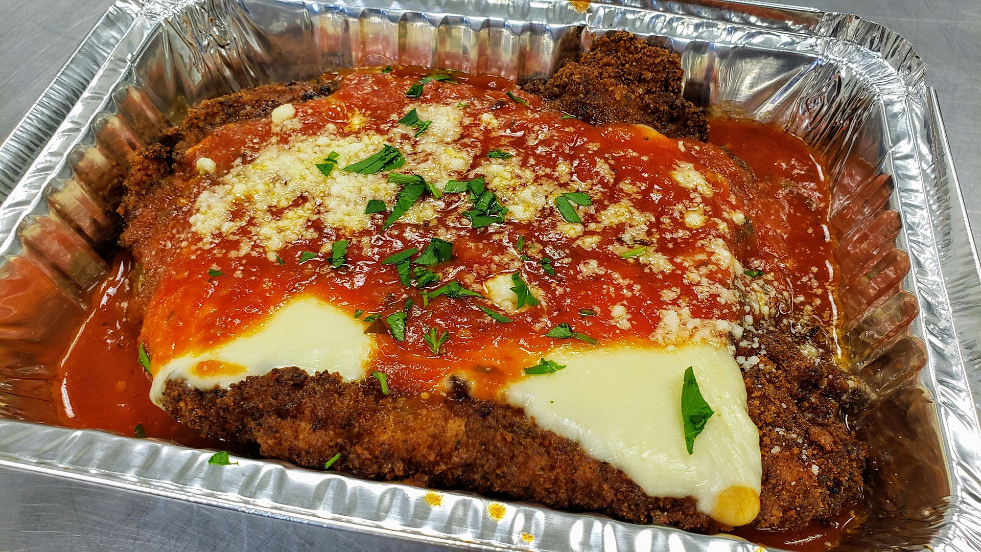 Chicken Parmesan w/ Spaghetti