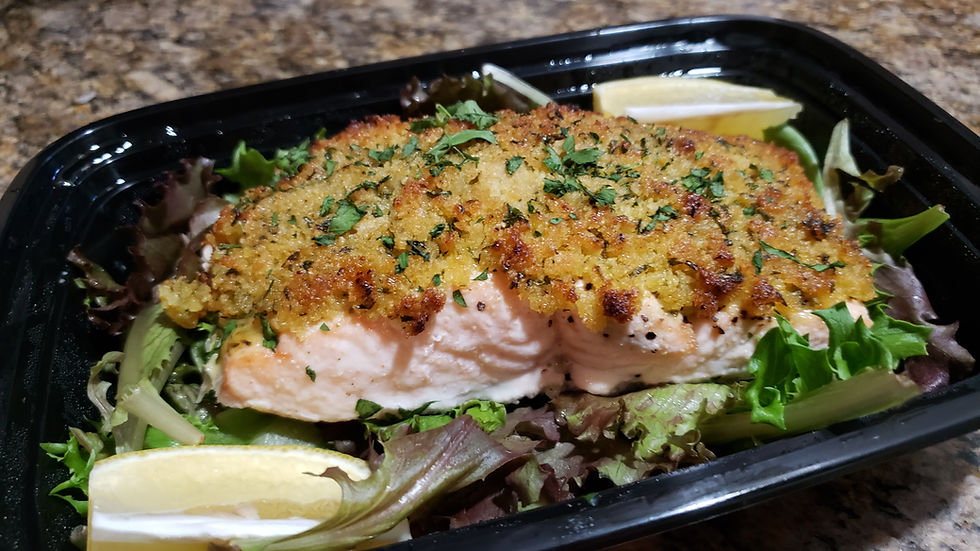 Thumbnail: Panko Crusted Baked Salmon with Jasmine Rice (Serves-2)