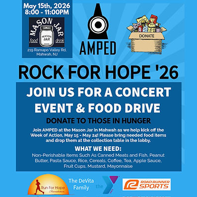 AMPED The Mason Jar - Food Drive Kickoff 2026