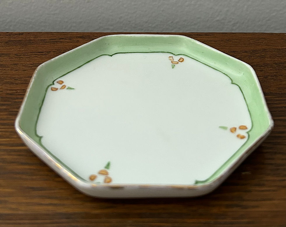 Thumbnail: Antique MZ Austria Porcelain Collectible Octagonal Plate - 4"