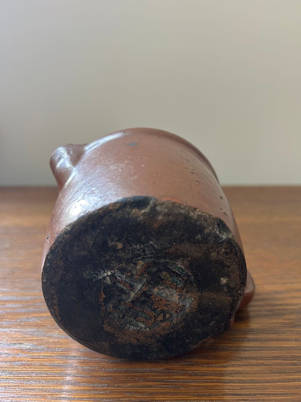 Thumbnail: Early American Stoneware Measuring Cup with Handle