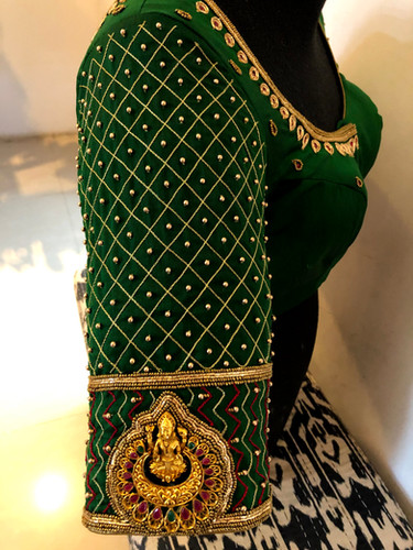 Gridwork Lakshmi pendant Blouse Nazia Syed