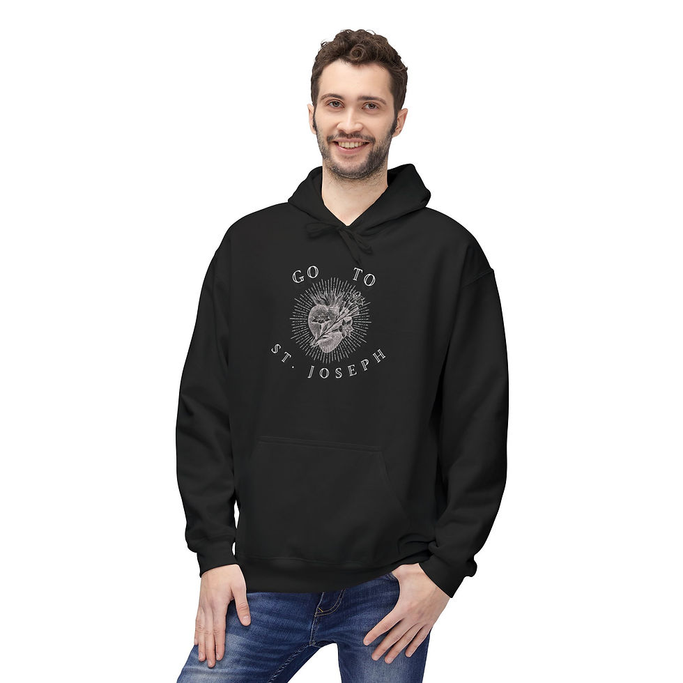 Thumbnail: St. Joseph Heart Hoodie — 'Go to St. Joseph' Sofstyle Sweatshirt