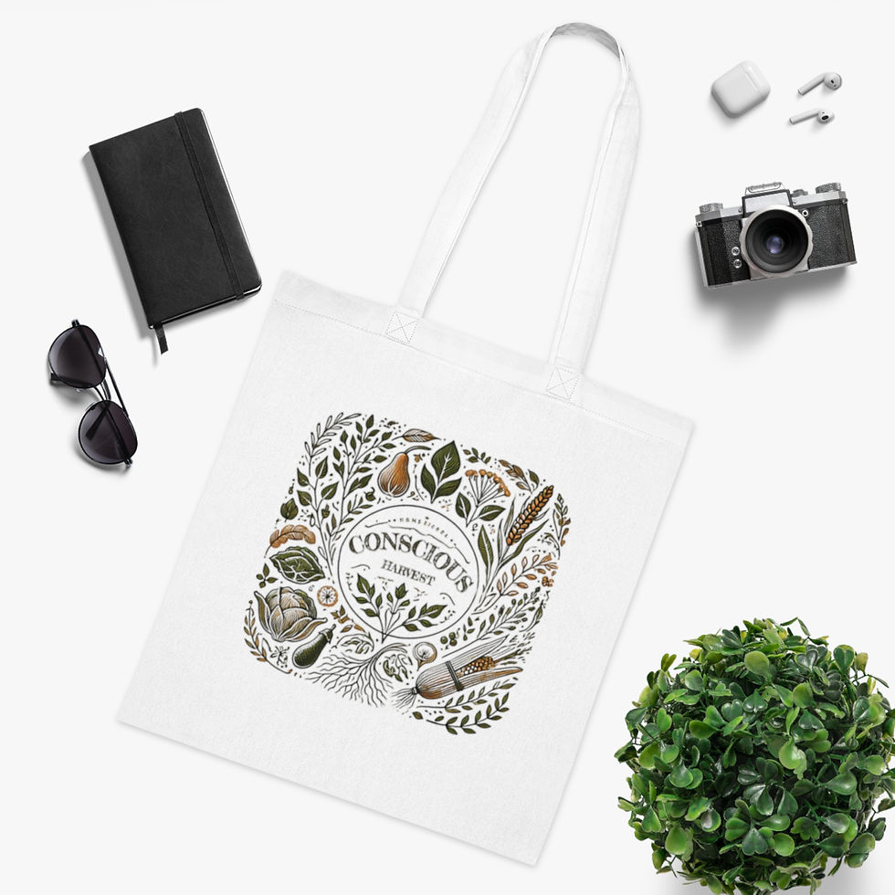 Eco-Friendly Conscious Harvest Tote Bag - Perfect for Shopping & Everyday Use
