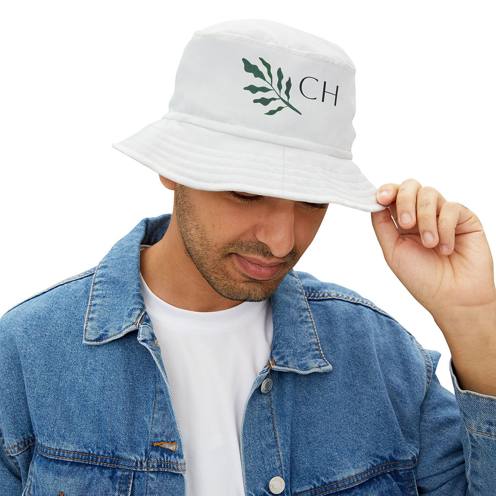 Chic Green Leaf Bucket Hat - Stylish Summer Accessory for Nature Lovers