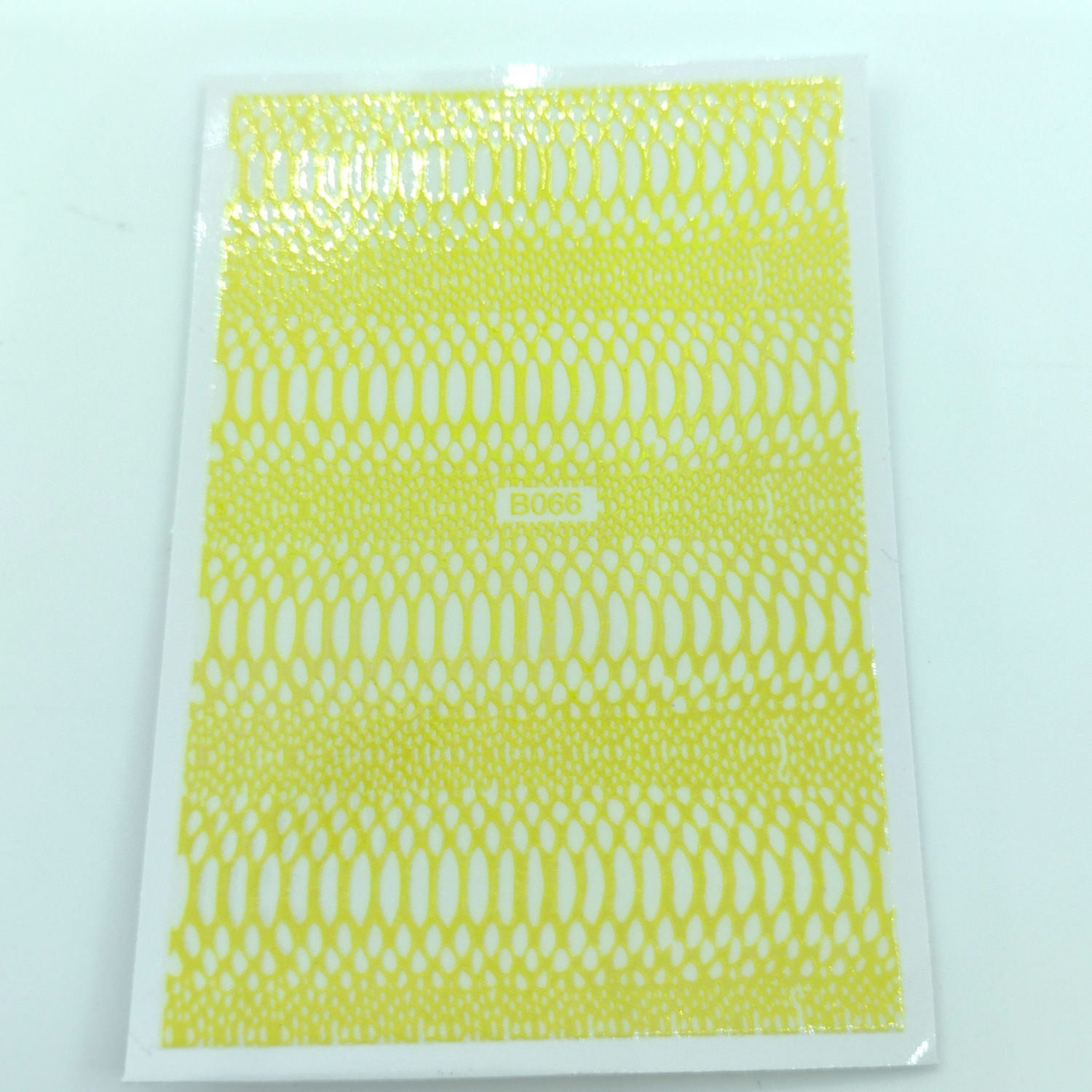 Nail Sticker Sheet - Snake Skin Yellow