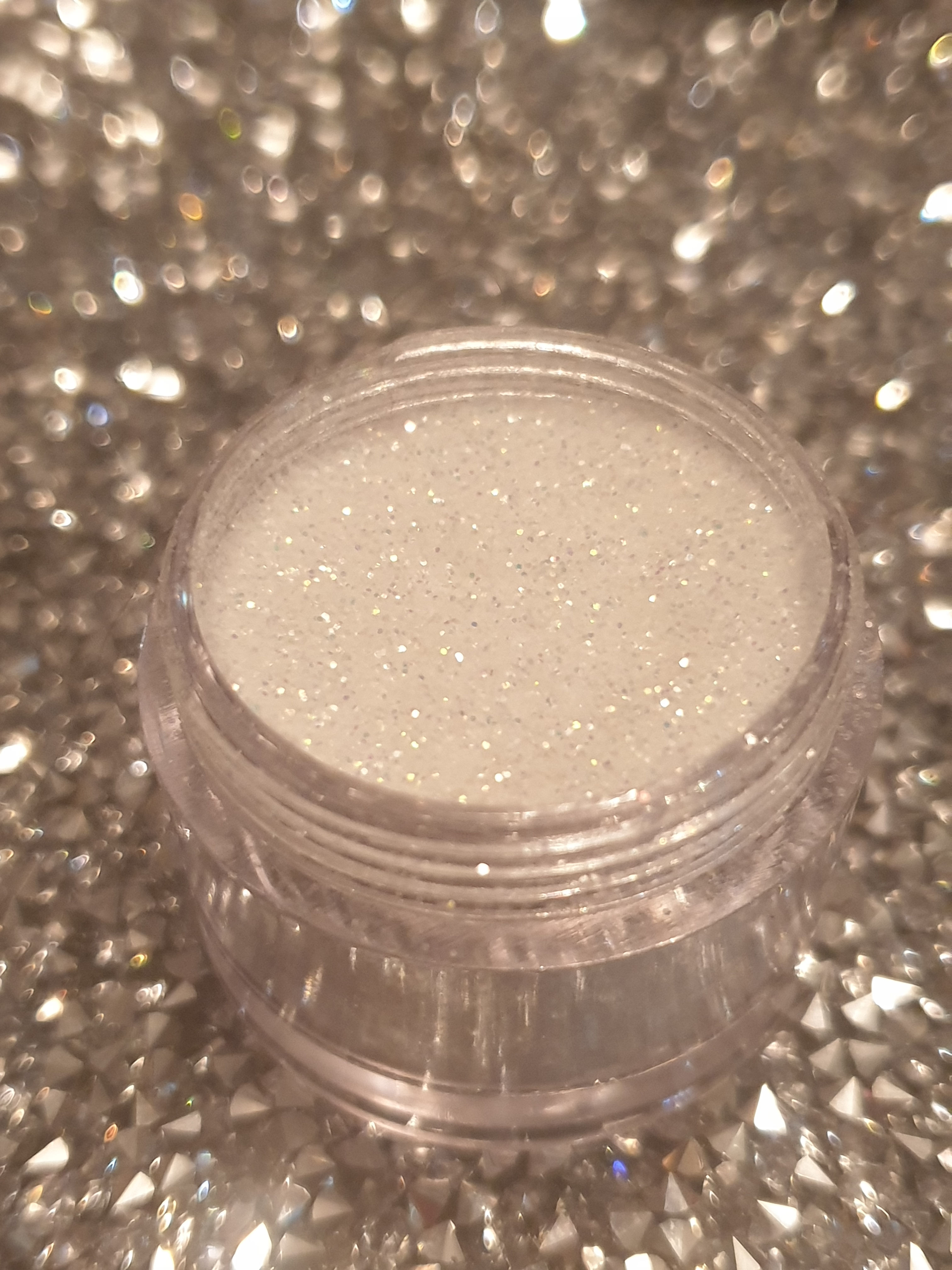 Golden White Glitter Pot