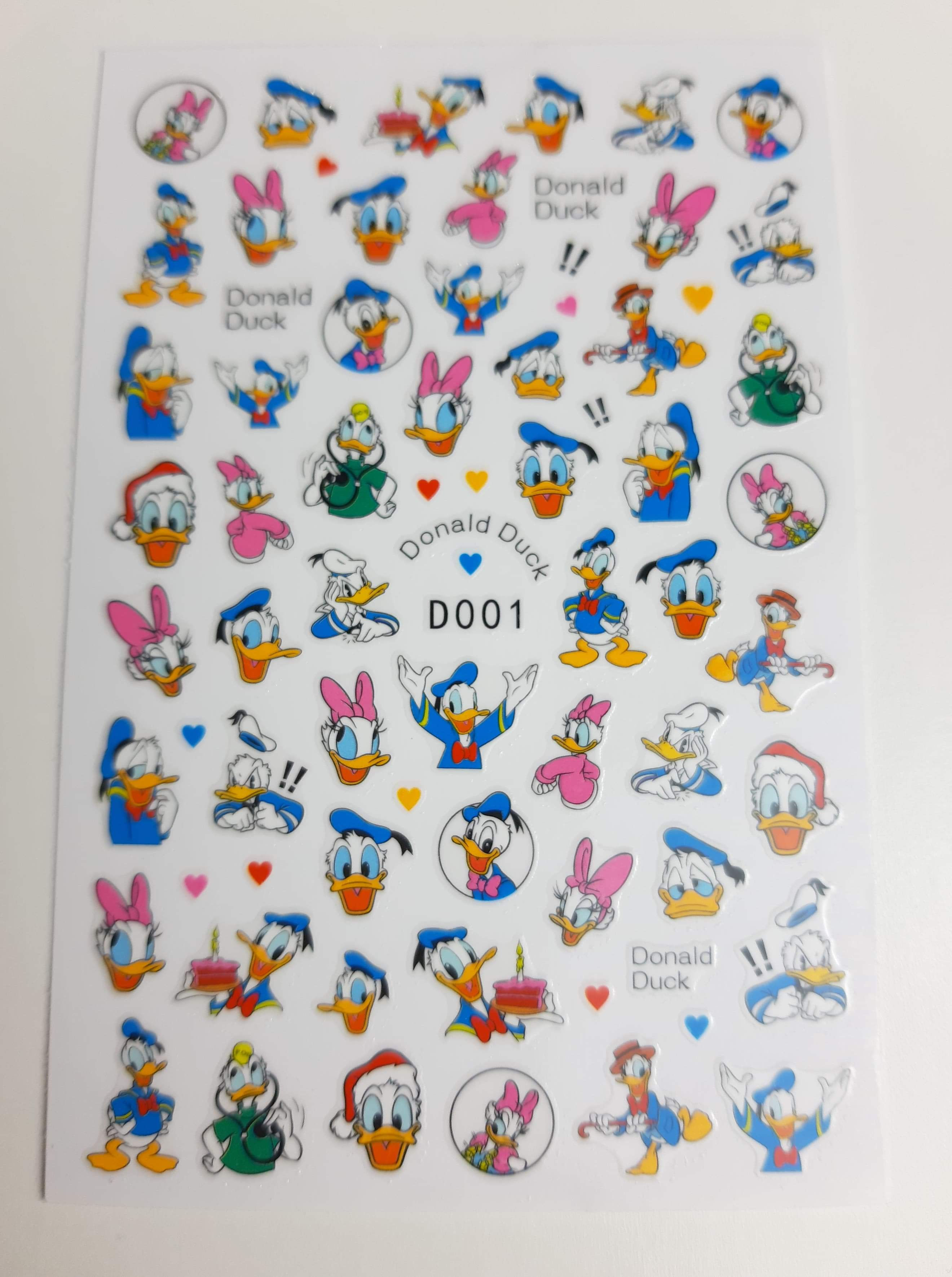 Donald Duck Sticker Sheet D001