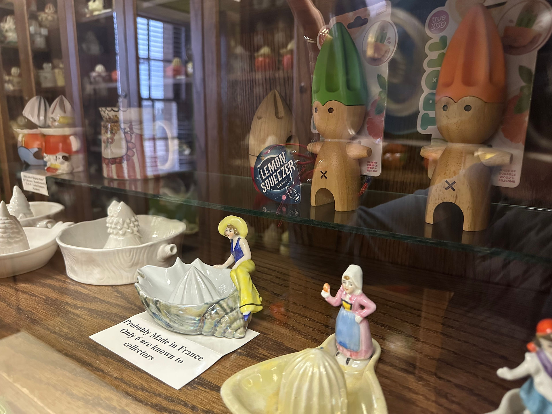 stand alone exhibit focused on vintage juice reamers